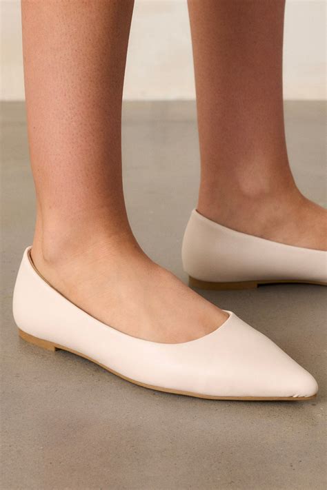 ivory pointed toe ballet flats  flats red dress