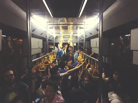 Free Images : people, train, crowd, public transport, crowded
