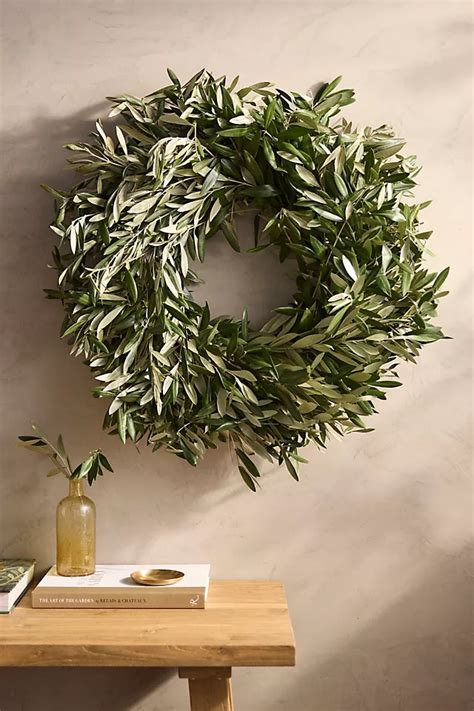 Fresh Olive Branch Wreath | Terrain