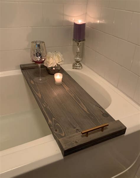 Rustic Bathtub Tray Customizable - Etsy