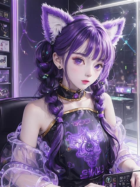 Neko Girl, Cat Girl, Kawaii Anime Girl, Anime Art Girl, Hello Kitty