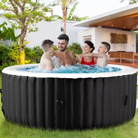 MOPHOTO Hot Tub - 71” X 71” X 25” Inflatable Hot Tub, 2-4 Person