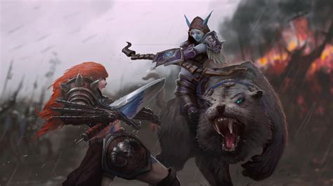 Фото Heroes of the Storm Мечи Лучники эльф воины Sonya, 3840x2160