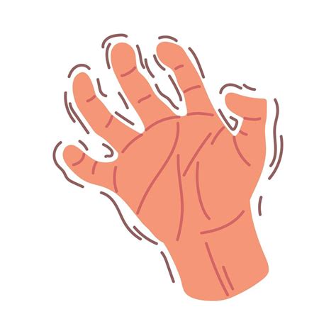 hand shaking parkinson  vector art  vecteezy