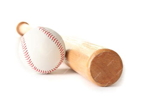 premium photo baseball ball  bat isolated  white
