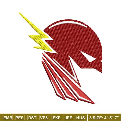 The flash head embroidery design, the flash embroidery, movi - Inspire ...