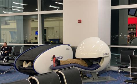 These napping pods offered by JetBlue at JFK airport : mildlyinteresting