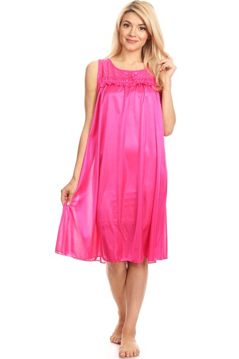Lati Fashion Women's Soft Nightgown Sleepwear, Night Size Pajama Dress