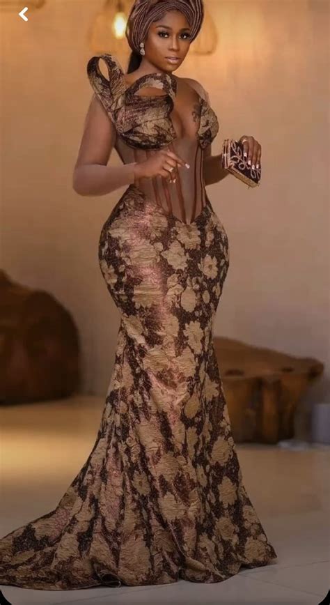 Nigerian damask lace dress luxurious wedding guest dress nigerian
