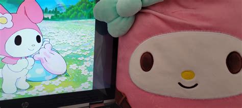 Watching my melody with my melody stuffie! : r/ageregression