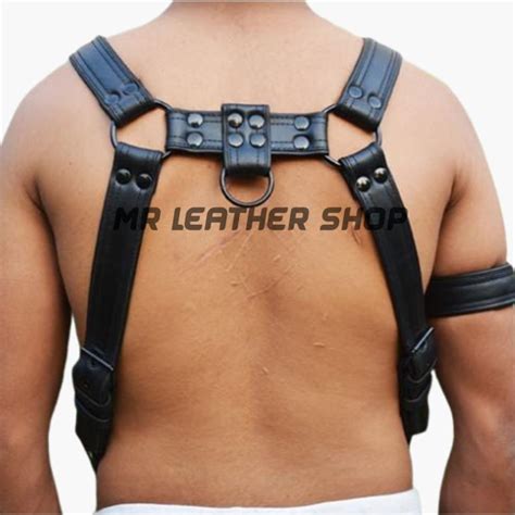 Body Leather Harness - Harness With Black Studs And Straps