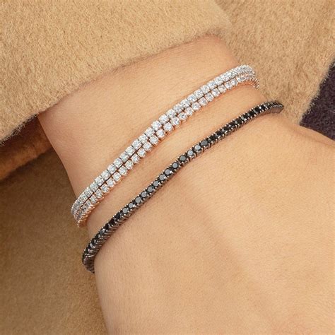 The Perfect Tennis Bracelet - Black Diamond / 14k Black Gold – The Last ...