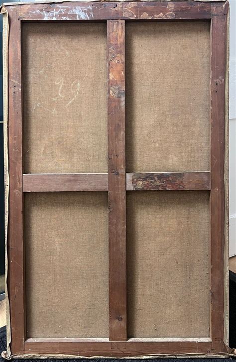 Italian School - Huge 1900's Italian Impressionist Signed Oil Painting