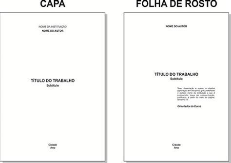 Modelo Capa E Contra Capa Abnt