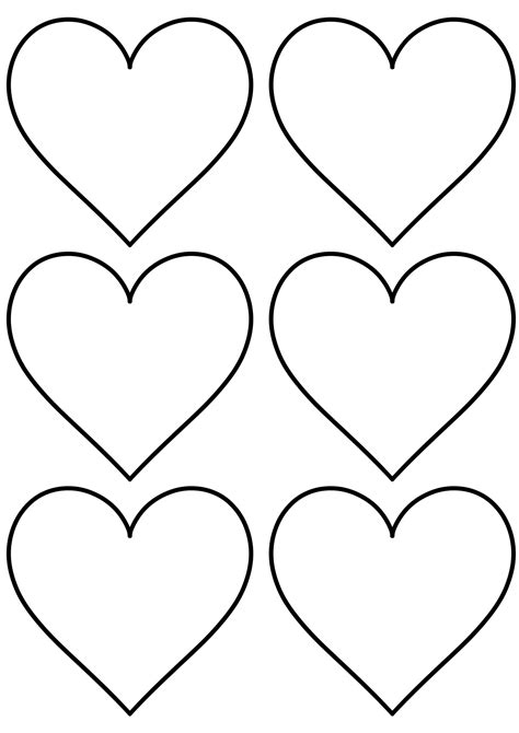 12 free printable heart templates cut outs