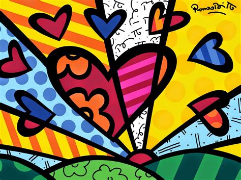 Obras De Romero Britto Coração - Obras de Romero Britto - Brasileiro - Pinturas com Títulos ~ Pinturas ...