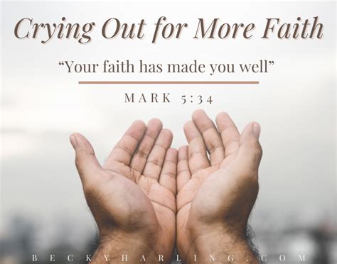 Crying Out for More Faith