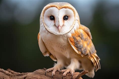 Premium AI Image | Barn owl in a blurry background