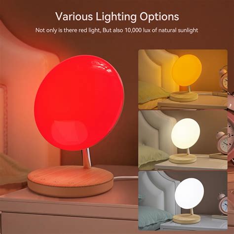 Lampada Vermelha Para Bebe - Lâmpada de Terapia de Luz Vermelha COMSYNC: Luz Noturna com 5 Níveis de ...