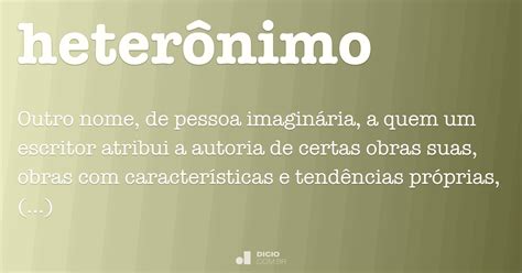 O Que É Um Heterônimo
