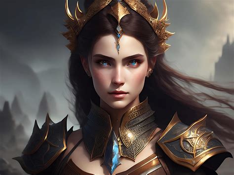 An attractive woman , perfect face, epic fantasy art, super highly