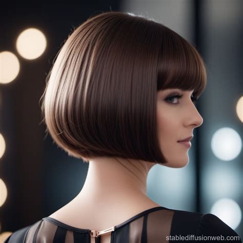clippered nape bob haircut prompts stable diffusion