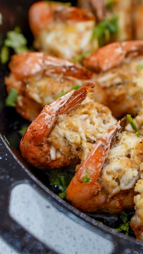 Baked Jumbo Stuffed Shrimp Recipe with Crabmeat | Couple in the Kitchen