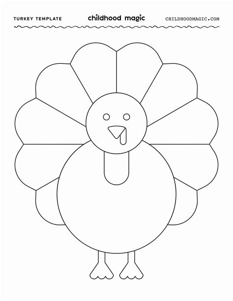 Simple Turkey Template Printable | Fanny Printable