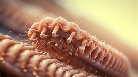 Oque E Um Parasita - Vista macro de um helminto parasita com tentáculos sensoriais Verme ...