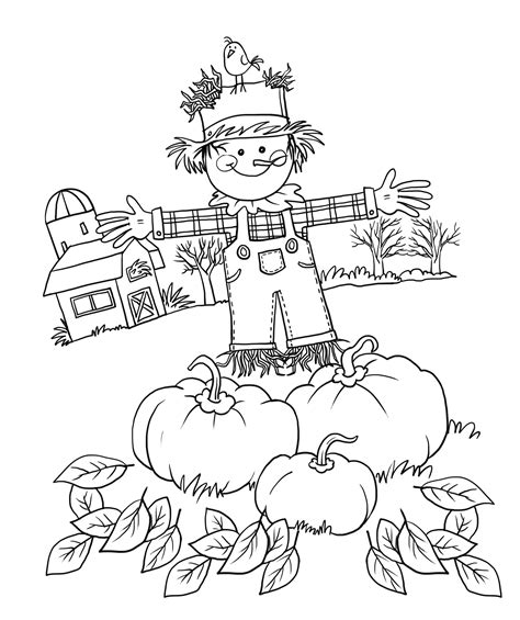 Autumn Scene Coloring Pages at GetColorings.com | Free printable