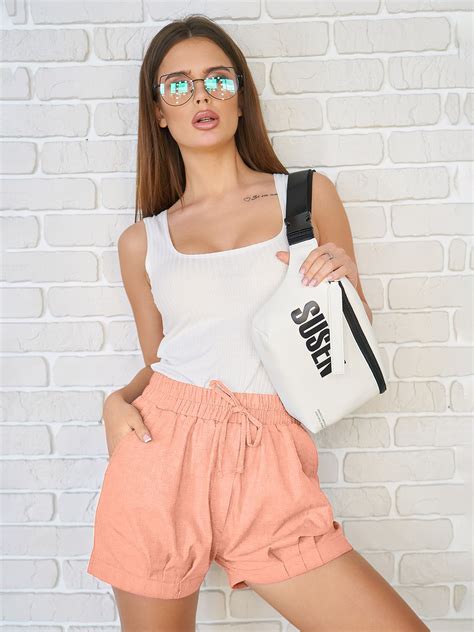 Розовые льняные короткие шорты 70981 за 245 грн: купить из коллекции My ...