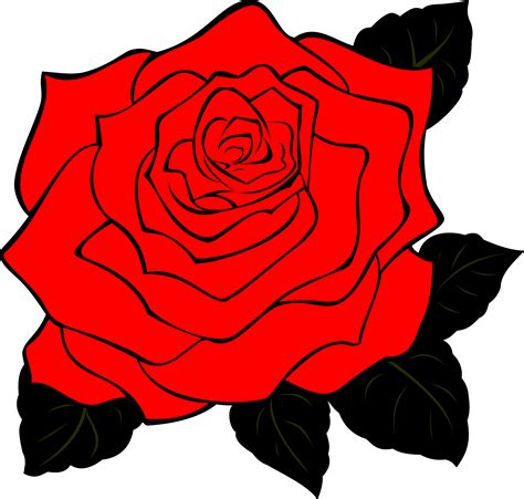 Red Rose Flower Clip Art at Clker.com - vector clip art online, royalty ...