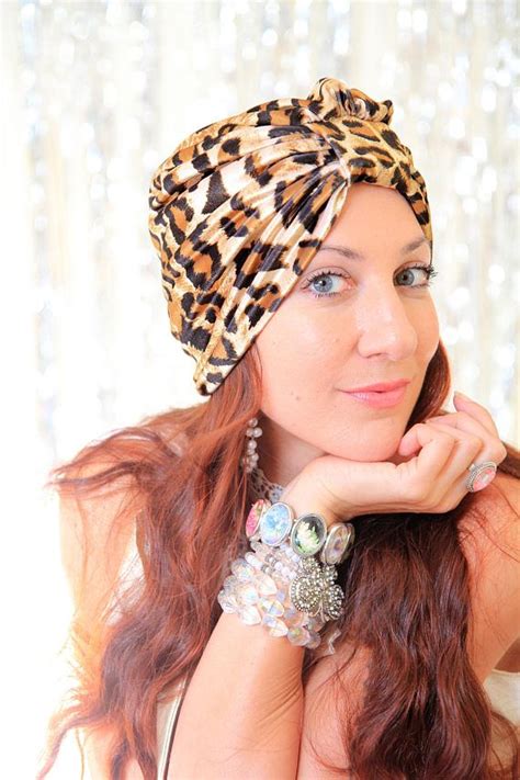 Leopard Print Turban in Velvet - Women's Fashion Turbans by ...