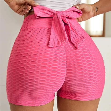 Sexy Women's Leggings Solid Elastic Waisted Bow Tie Sexy Leggins Femme