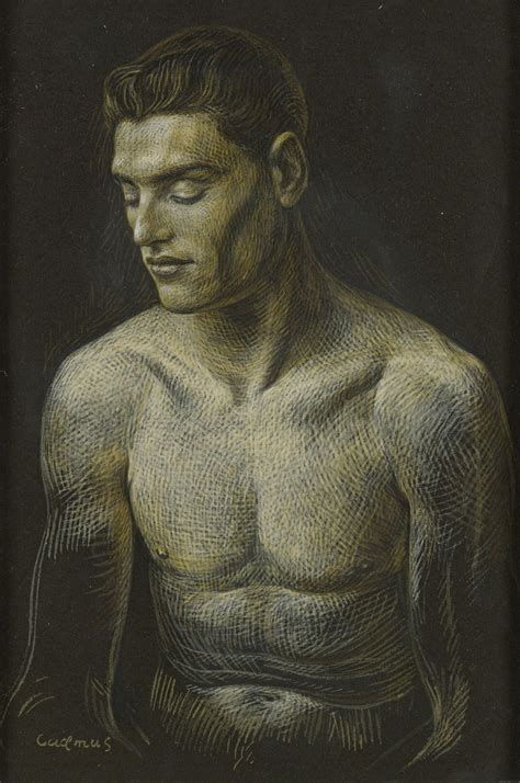 Paul Cadmus (American, 1904-1999) Portrait, pastel and watercolour on ...