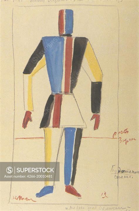Futurist Strongman. Costume design for the opera Victory over the sun ...
