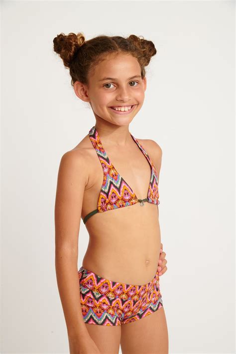 bear exotic orange printed  pieces swimsuit banana moon