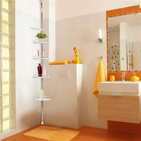 4-Tier Bathroom Corner Shelf,Adjustable Telescopic Shower Shelf Shower ...