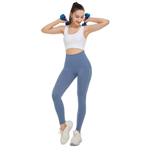 DREAM SLIM Women High Waisted Soft Yoga Pants Naked Feeling Seamless