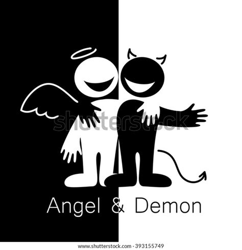 Angels Demons Symbols Good Evil Stock Illustration 393155749