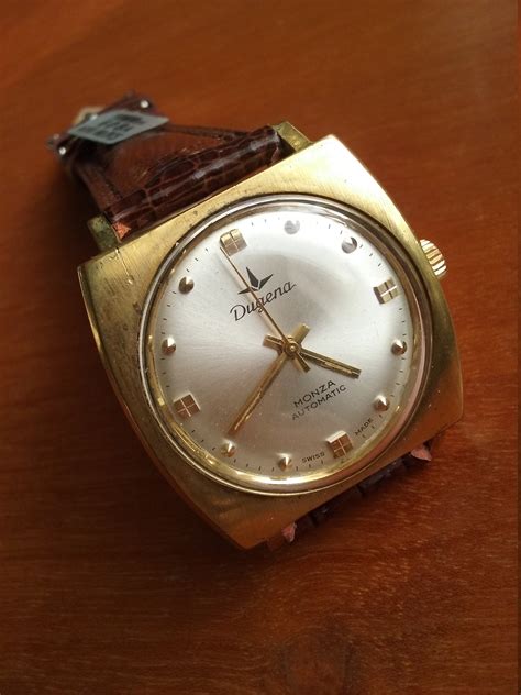 dugena monza automatic gold plated swiss  working etsy