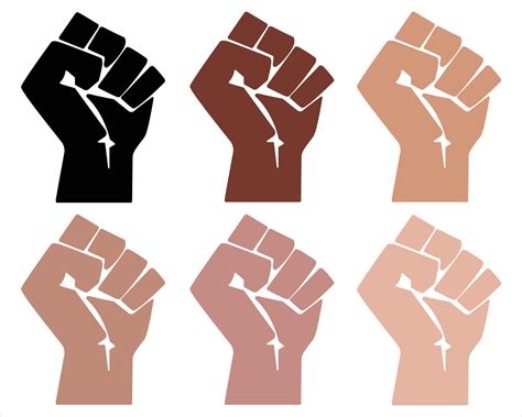 Black Lives Matter hand symbol vector Illustration. BLM hand sign in