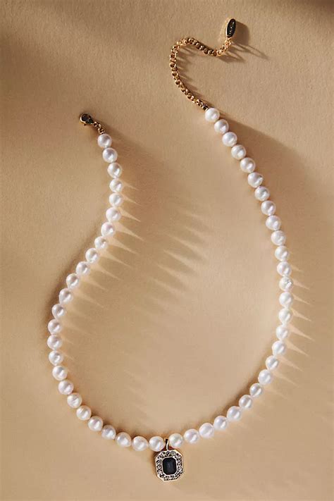 Pearl Stone Pendant Necklace | Anthropologie