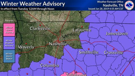 Nashville weather: Snow forecast prompts Tennessee weather advisory