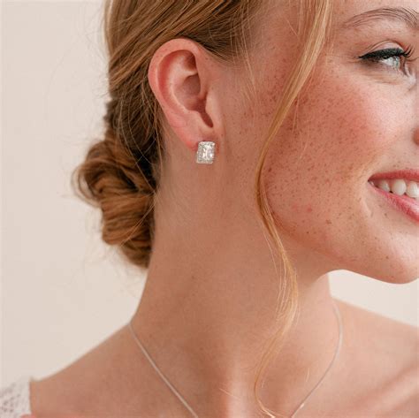 Art deco crystal necklace and earrings bridal jewellery set | Ivory and
