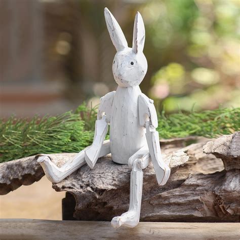 Hand Carved Albesia Wood Bunny Sculpture - Sitting Bunny | NOVICA