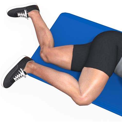 side lying hip flexion static video exercise guide