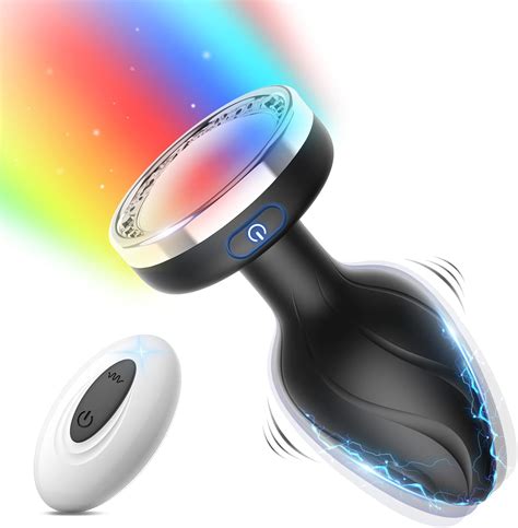 Vibrating Butt Plug, DANKIS Anal Plug with Flashing Light Base, Anal