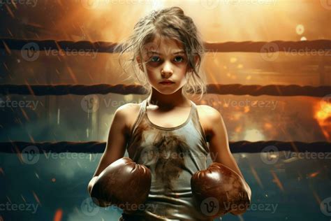 AI generated Girl boxer ring sport. Generate Ai 36006897 Stock Photo at
