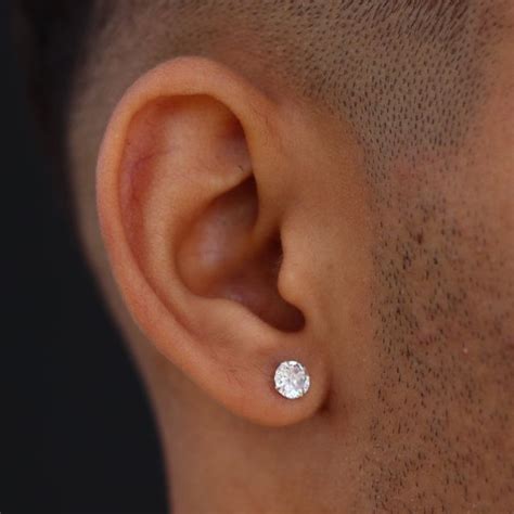 Ponto De Luz Masculino - Brinco Ponto De Luz Masculino 7mm Prata Pura 925 Diamante Nf em 2025 ...